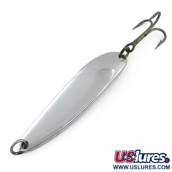 Vintage  Luhr Jensen Krocodile Die #4, 1/2oz Nickel fishing spoon #9350