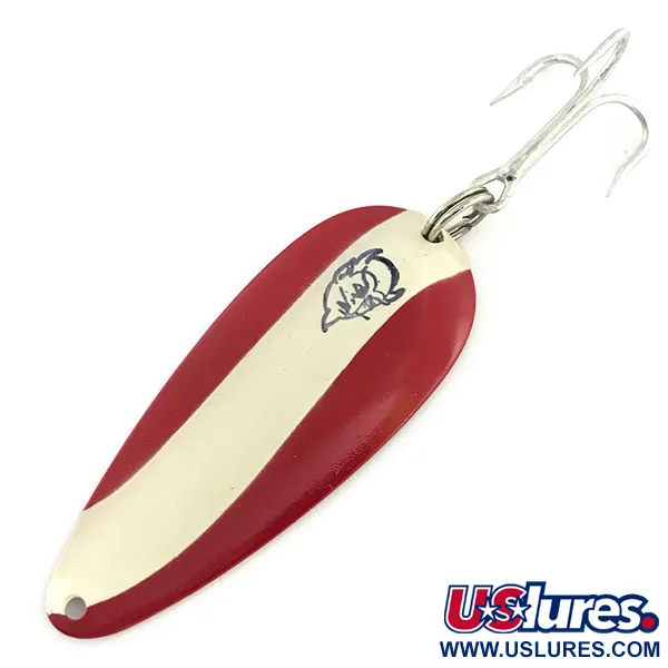 Vintage  Eppinger Dardevle Dardevlet , 3/4oz Red / White / Nickel fishing spoon #9356