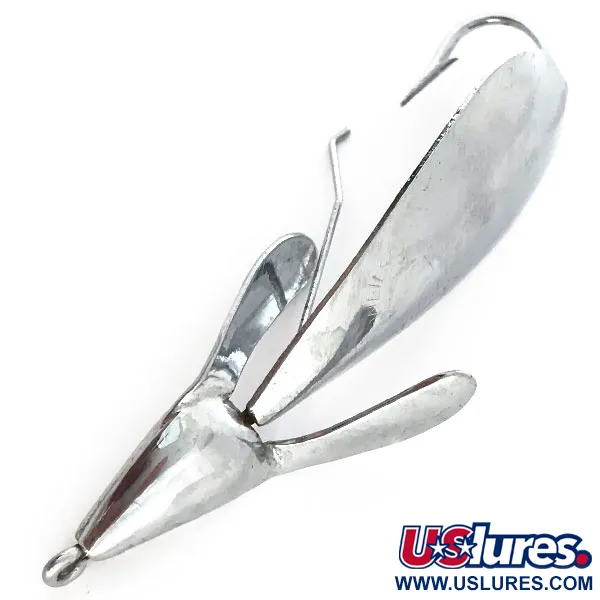 Vintage  Johnnie O'Neil Weedless Weed Wing Jonny ONeils 1, 1/4oz Nickel fishing spoon #9358