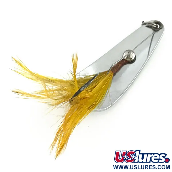 Vintage   Rex Spoon Weezel bait , 2/5oz Nickel fishing spoon #9360