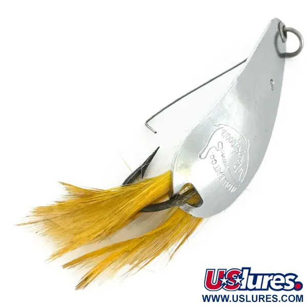 Vintage   Rex Spoon Weezel bait , 2/5oz Nickel fishing spoon #9360