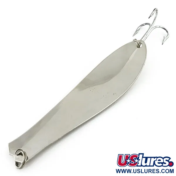 Vintage  Prescott Spinner Big Doctor 285, 1oz Nickel / Red Eyes fishing spoon #9365