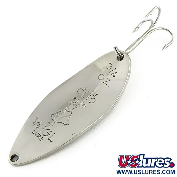 Vintage  Seneca Little Cleo (Hula Girl), 3/4oz Nickel fishing spoon #9373