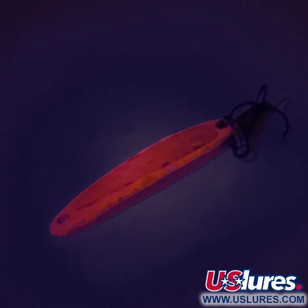 Vintage   Bay de Noc Swedish pimple, 3/16oz Pink fishing spoon #9385