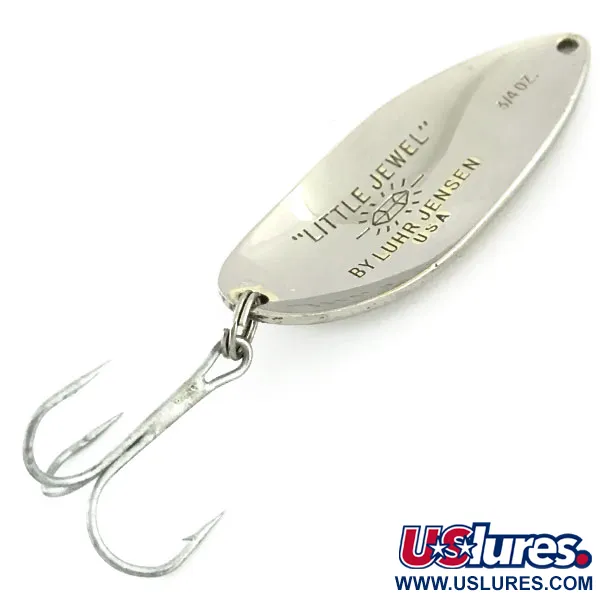 Vintage  Luhr Jensen Little Jewel, 3/4oz Nickel fishing spoon #9391