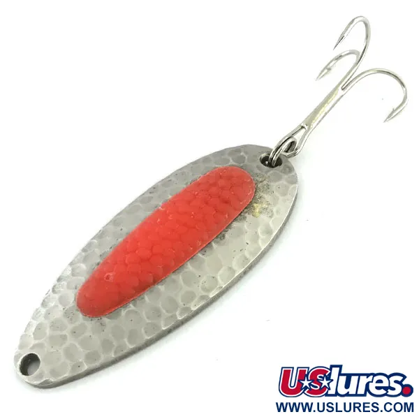 Vintage   Blue Fox Pixee UV, 3/4oz Hammered Silver / Orange fishing spoon #9399