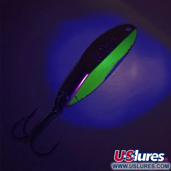 Vintage  Acme Kastmaster , 3/4oz Nickel / Green fishing spoon #9403