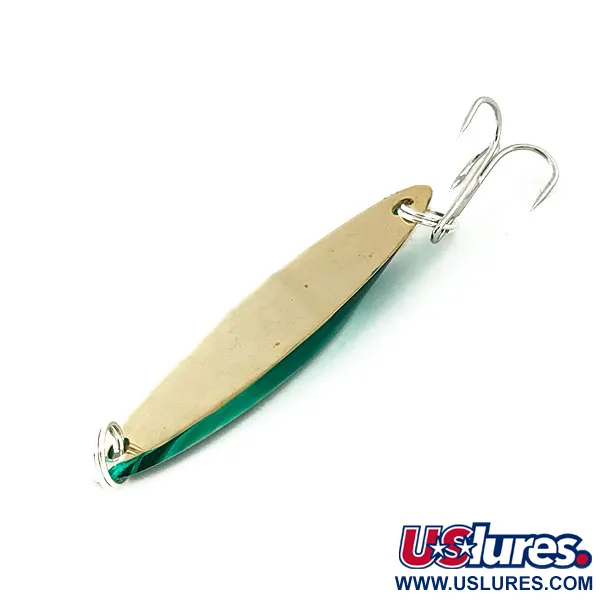 Vintage  Acme Kastmaster , 1/2oz Gold / Green fishing spoon #9414