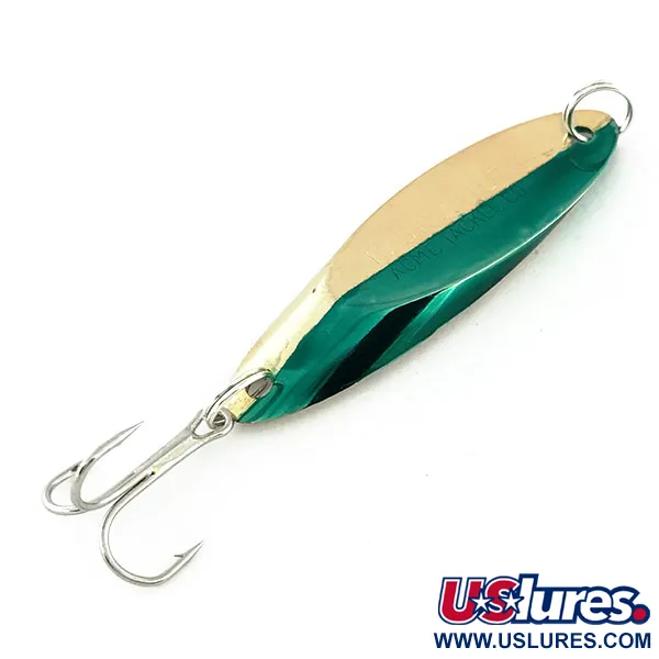 Vintage  Acme Kastmaster , 1/2oz Gold / Green fishing spoon #9414