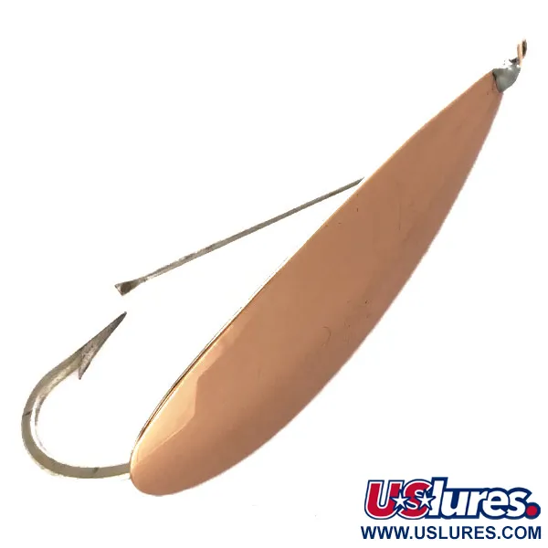 Vintage   Weedless Johnson Silver Minnow, 1oz Copper / Silver fishing spoon #9424