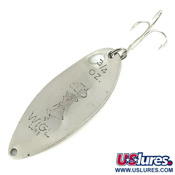Vintage  Seneca Little Cleo (Hula Girl), 3/4oz Nickel fishing spoon #9427