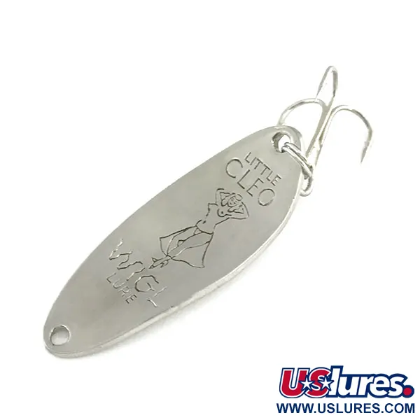 Vintage  Seneca Little Cleo (Hula Girl), 1/3oz Nickel fishing spoon #9434