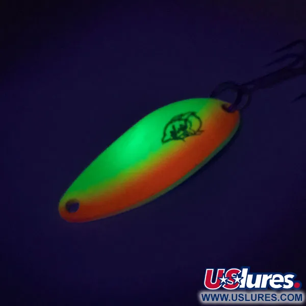 Vintage  Eppinger Dardevle Devle Dog 5200, 1/4oz Yellow / Orange / Nickel fishing spoon #9441