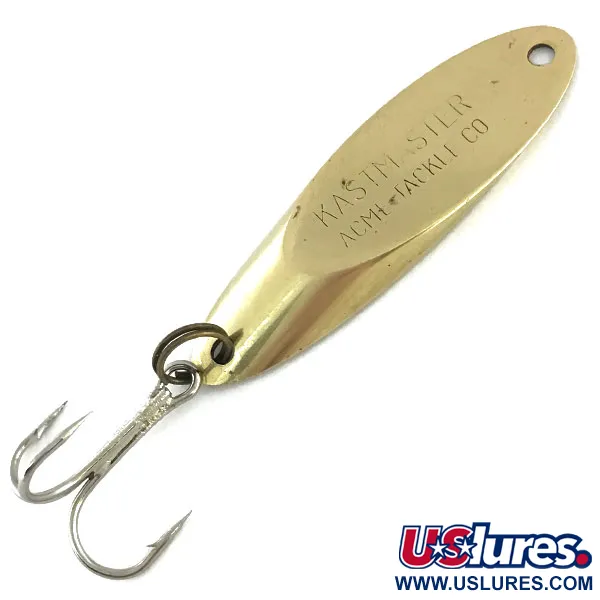 Vintage  Acme Kastmaster , 3/8oz Matte Brass fishing spoon #9454