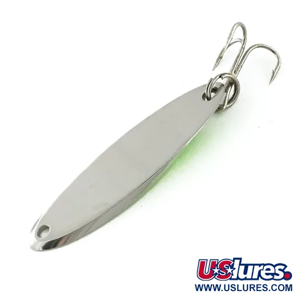 Vintage  Acme Kastmaster UV, 3/8oz Nickel / Green fishing spoon #9459
