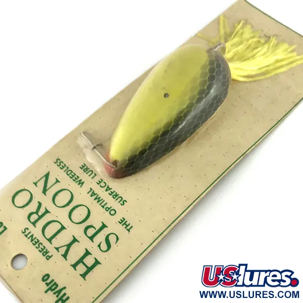  Hydro Lures Weedless Hydro Spoon, 3/5oz Yellow / Black fishing lure #9468