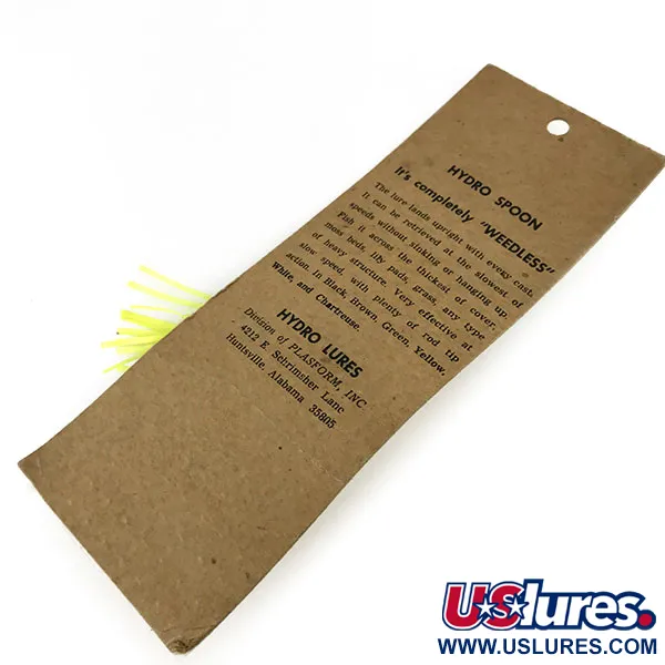  Hydro Lures Weedless Hydro Spoon, 1/2oz Yellow / Black / Red fishing lure #9469