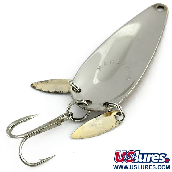Vintage   Marathon (with sonic blades), 2/5oz Brown / Nickel fishing spoon #9478