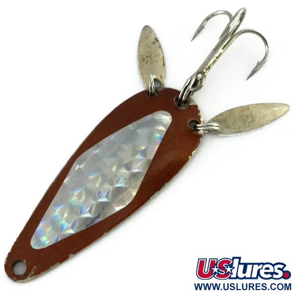 Vintage   Marathon (with sonic blades), 2/5oz Brown / Nickel fishing spoon #9478
