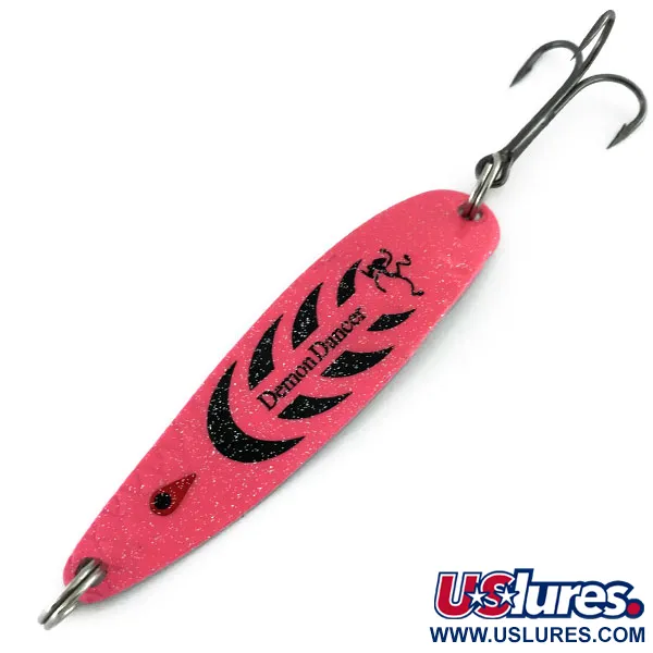 Vintage   Bass Pro Shops Demon Dancer, 3/5oz Pink fishing spoon #9481