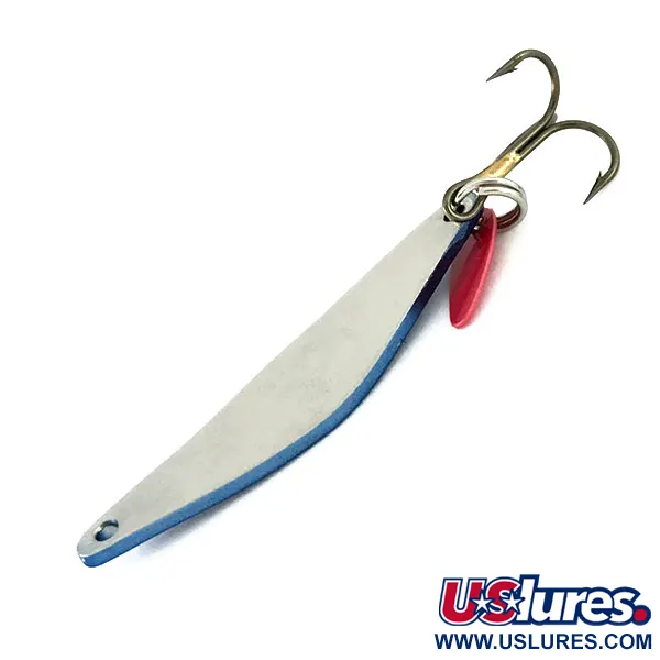 Vintage  Bay de Noc Do-Jigger, 3/16oz Nickel / Blue fishing spoon #9491