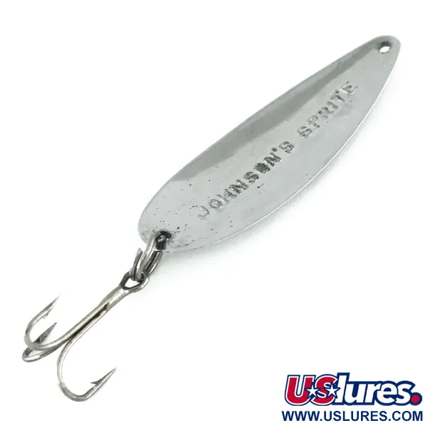 Vintage   Johnson Sprite, 2/5oz Nickel fishing spoon #9494