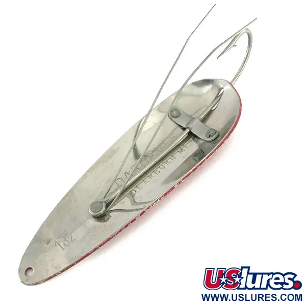 Vintage  Eppinger Dardevle, 1oz Red / White / Nickel fishing spoon #9496