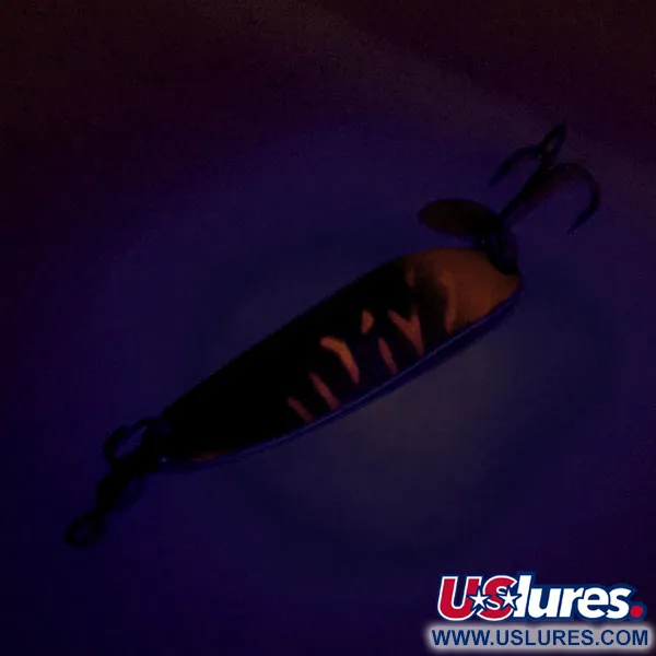 Vintage  Luhr Jensen Krocodile Die #3, 1/3oz Gold / Red fishing spoon #9502