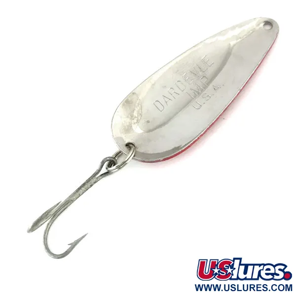 Vintage  Eppinger Dardevle Imp, 2/5oz Red / White / Nickel fishing spoon #9505