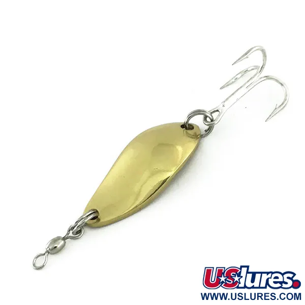  Luhr Jensen Lil' Kroc (Krocodile Stubby), 3/16oz Gold fishing spoon #9512
