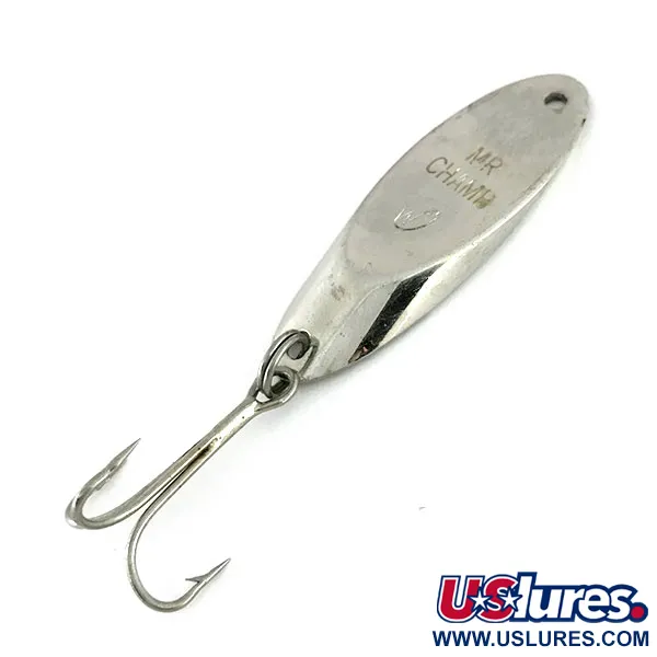 Vintage  Weber Mr Champ, 1/2oz Nickel fishing spoon #9527