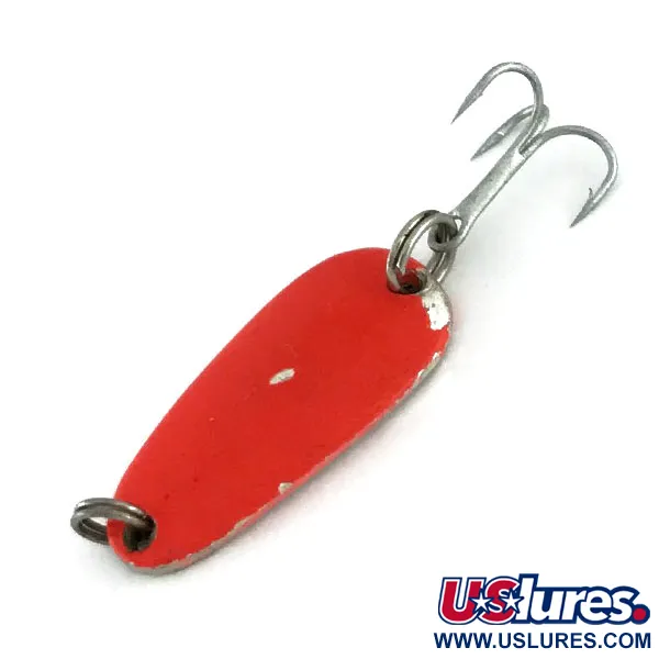Vintage   Sølvkroken Spesial Classic UV, 1/4oz Red UV / Silver fishing spoon #9528