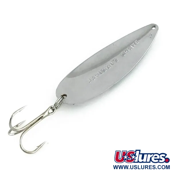 Vintage   Johnson Sprite, 3/5oz Nickel fishing spoon #9535