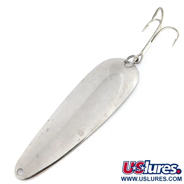 Vintage   Worth Chippewa Steel Spoon , 3/5oz Nickel fishing spoon #9555