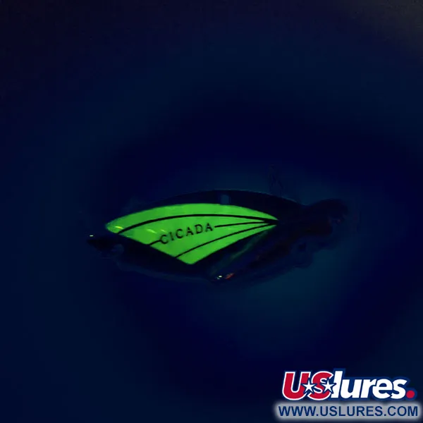 Vintage   Reef Runner Cicada, 1/2oz Nickel / Green fishing #9560