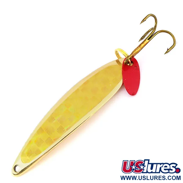 Vintage   Bay de Noc Swedish pimple, 1/2oz Gold fishing spoon #9567