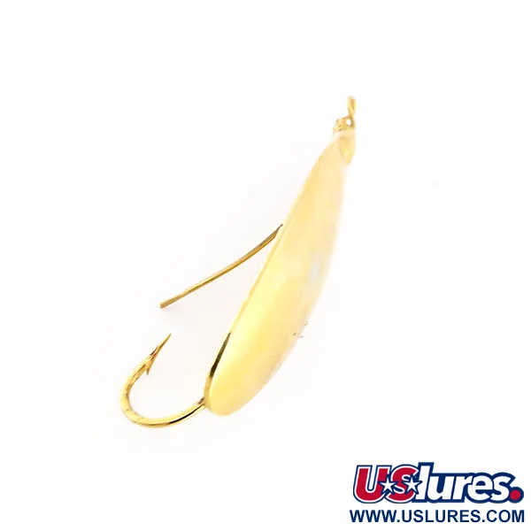 Vintage   Weedless Johnson Silver Minnow, 3/16oz Gold fishing spoon #9573