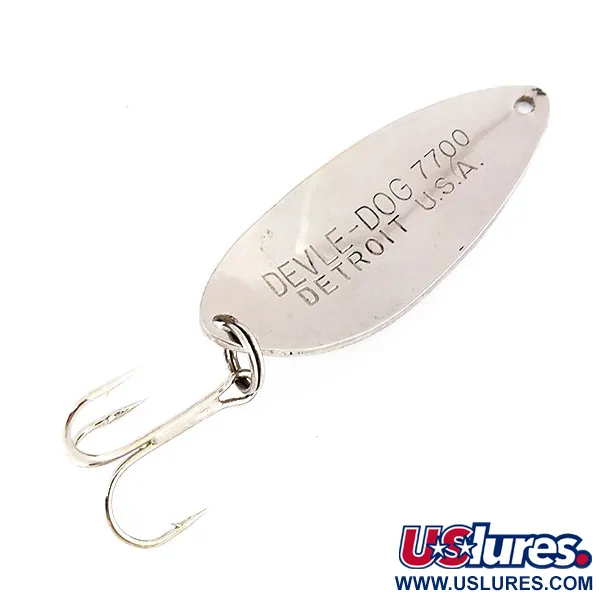 Vintage  Eppinger Dardevle Devle Dog 7700, 1/2oz Nickel fishing spoon #9575