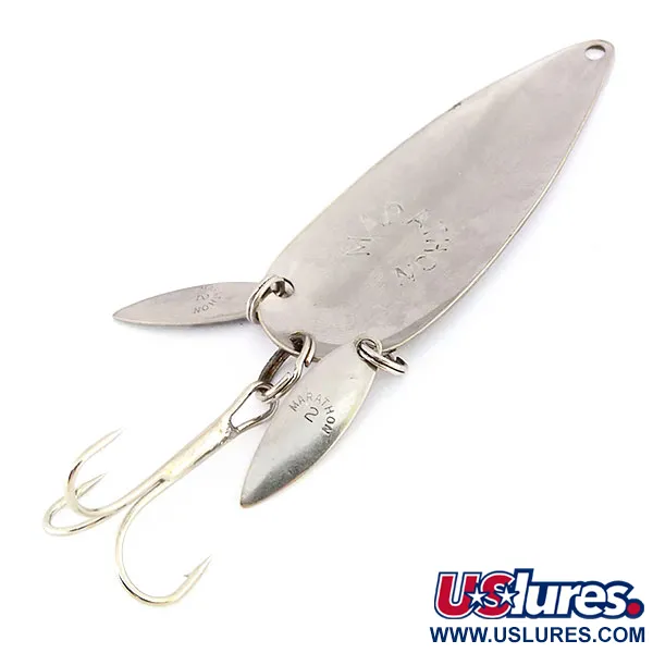 Vintage   Marathon (with sonic blades), 1/2oz Hammered Nickel fishing spoon #9579