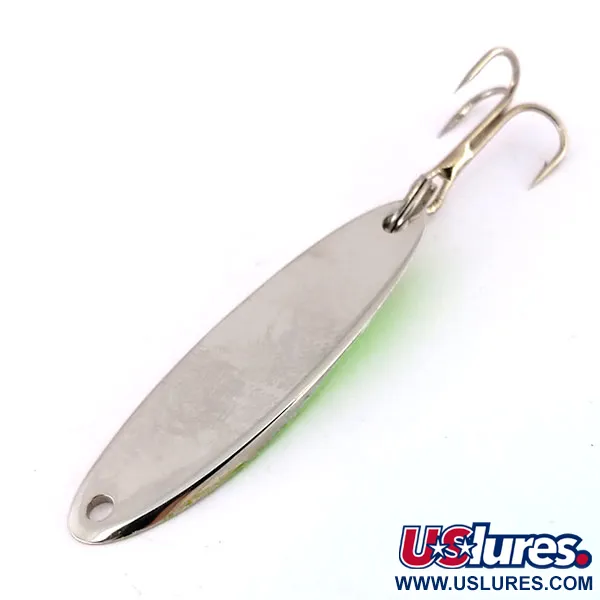 Vintage  Acme Kastmaster , 3/8oz Nickel / Green fishing spoon #9587