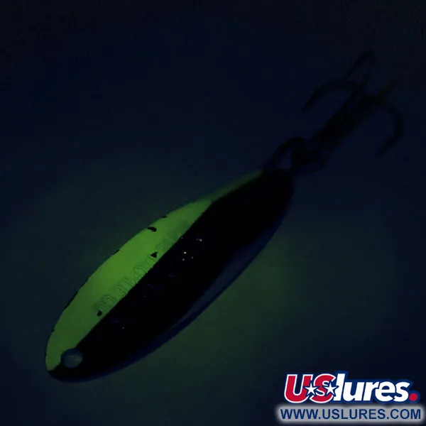 Vintage  Acme Kastmaster , 3/8oz Nickel / Green fishing spoon #9587