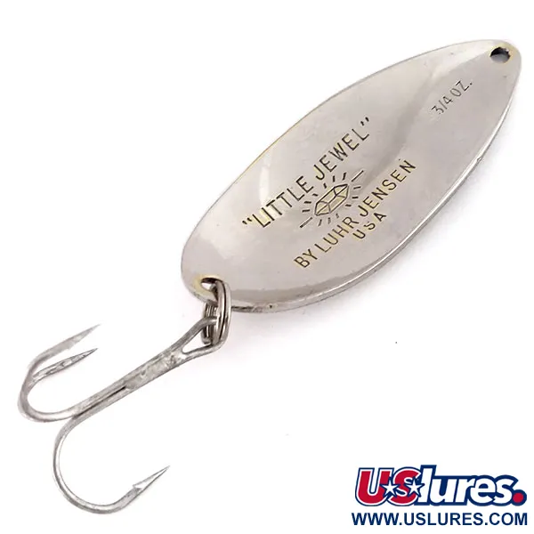 Vintage    Luhr Jensen Little Jewel , 3/4oz Nickel fishing spoon #17841