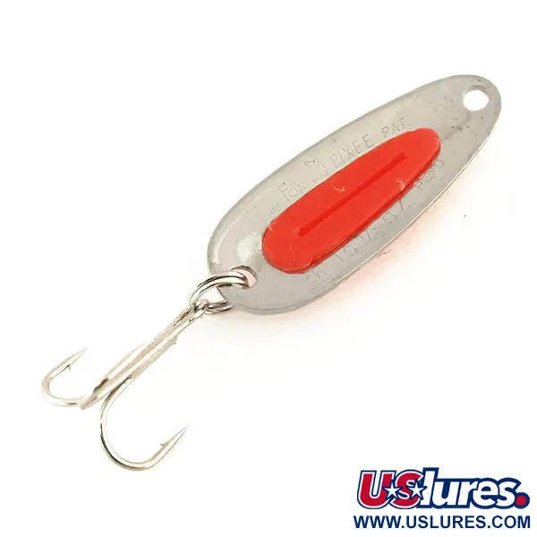 Vintage   Blue Fox Pixee UV, 3/16oz Hammered Nickel / Orange fishing spoon #9605