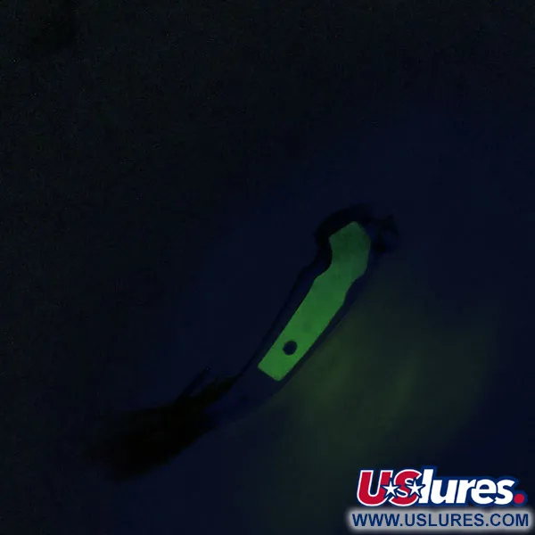 Vintage   Tony Accetta Pet Spoon 13, 3/16oz Nickel / Green fishing spoon #9609