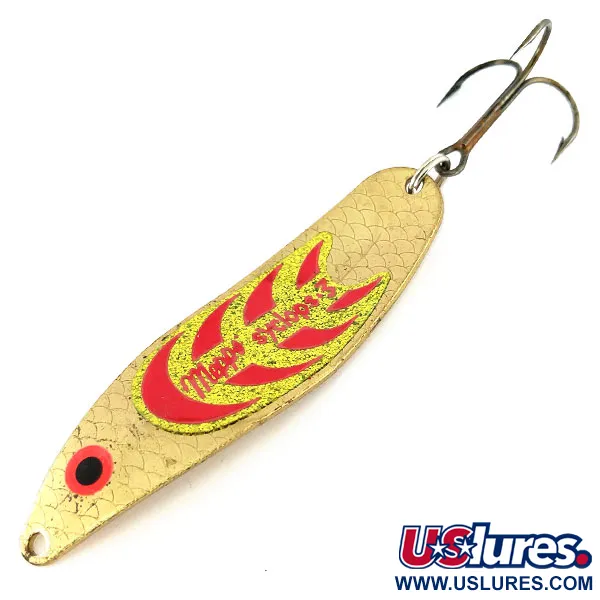 Vintage   Mepps Syclops 3, 1oz Gold fishing spoon #9642