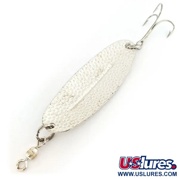 Vintage   Williams Wabler W60, 3/4oz Hammered Silver fishing spoon #9643