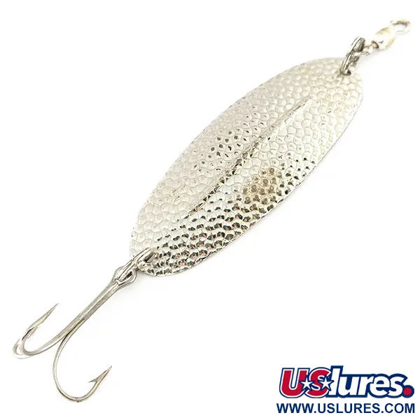 Vintage   Williams Wabler W60, 3/4oz Hammered Silver fishing spoon #9643
