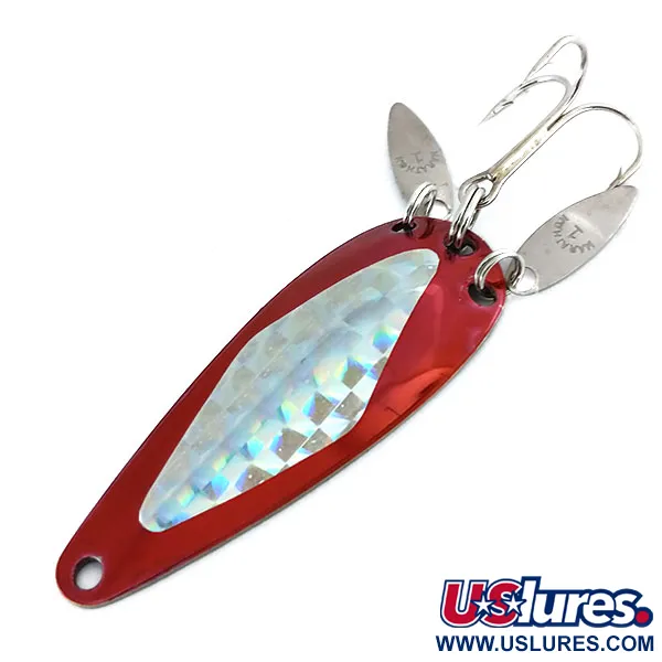 Vintage   Marathon (with sonic blades), 2/5oz Red / Nickel fishing spoon #9646