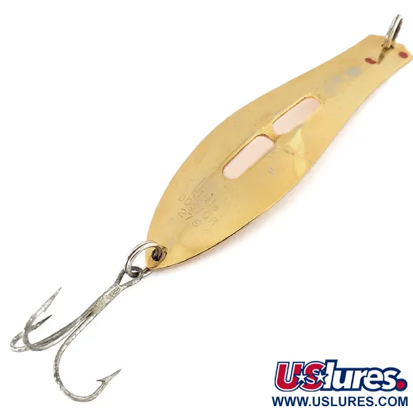 Vintage  Prescott Spinner Little Doctor 275, 3/5oz Gold fishing spoon #9649