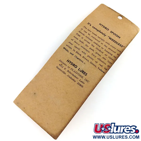  Hydro Lures Weedless Hydro Spoon, 1/2oz Black / Green fishing spoon #9668